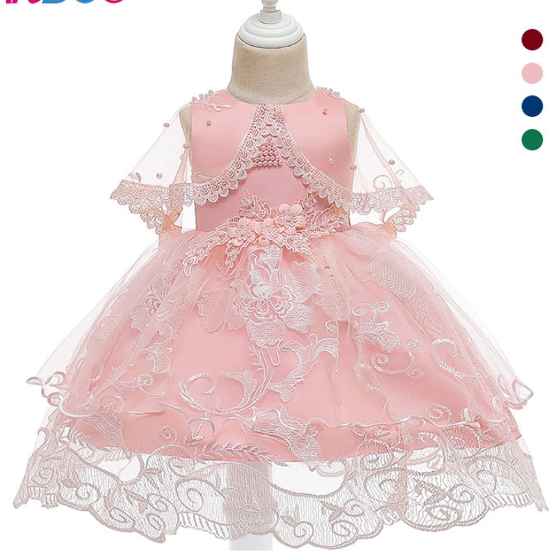 Ansoo Kinder ärmellose rosa Party Kindermädchen Kleid Baumwolle Elegantes Prinzessinkleid für Mädchen 2-10 Jahre Tutu Brautkleider für Mädchen