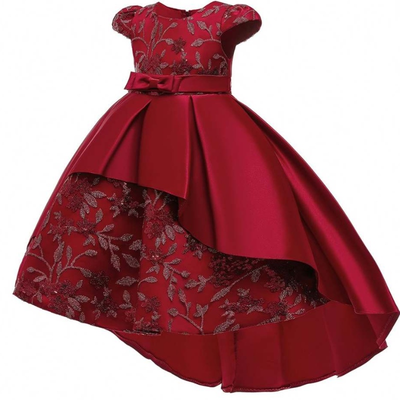 Baige Neujahrsbrock Kinderparty Tragen Sie Long Tail Kid Flower Girl Western Party formelles Geburtstagskleid