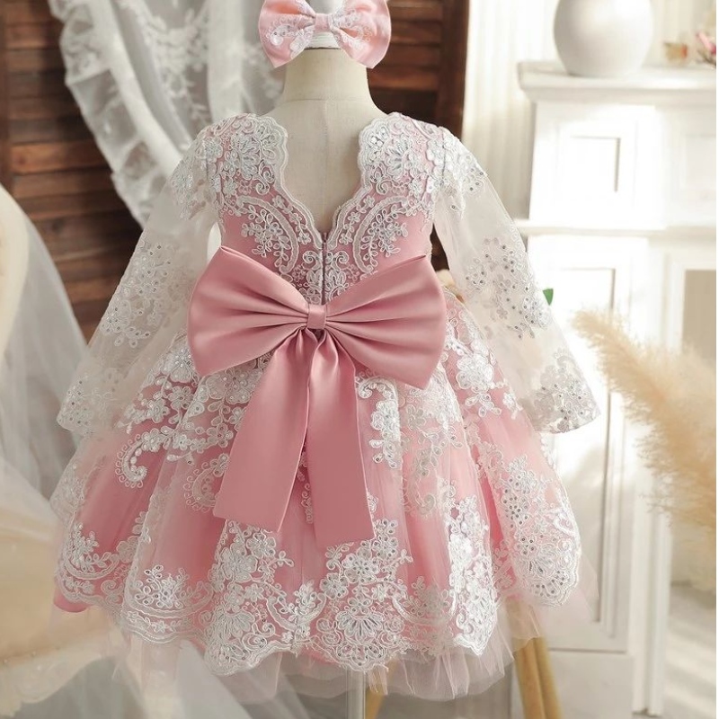 Kleine Mädchen Prinzessin Partykleider Stickerei Blume Elegante Hochzeits Geburtstag Abend Kleid Kleinkind Kinder formelle Spitzenkleid