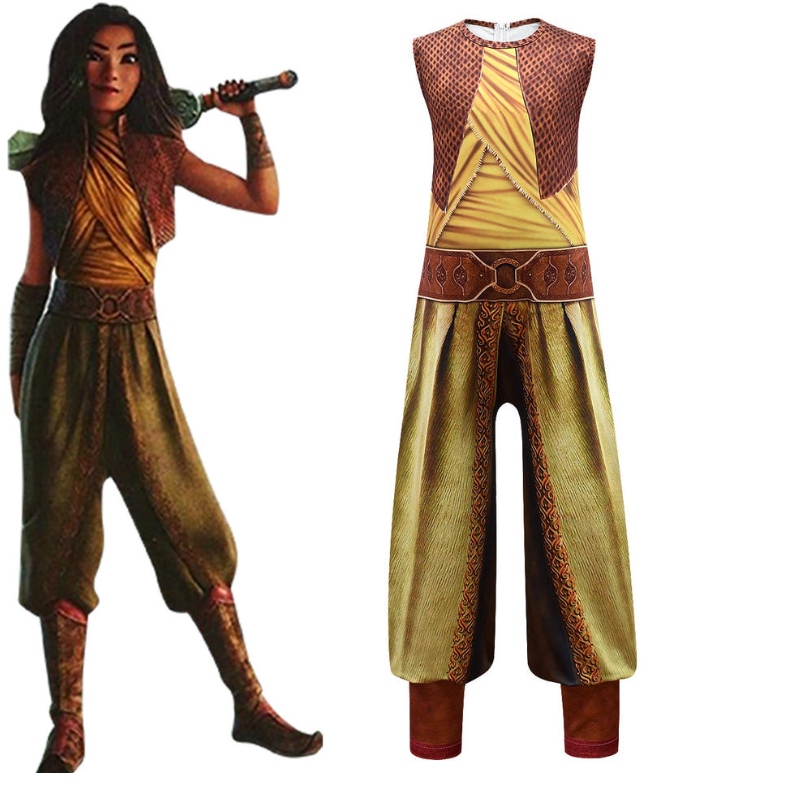 Raya und das letzte Drachenkostüm für Mädchen und Erwachsene Halloween Carnival Clothing Kinder Cosplay Party Raya Dress Up