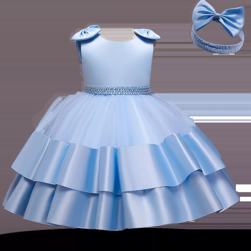 Neugeborenes Baby Taufkleider für Mädchen Kleinkind Kinder 1. Geburtstag Taufe Tutu Kleid Perlen Schichtkindparty Vestidos