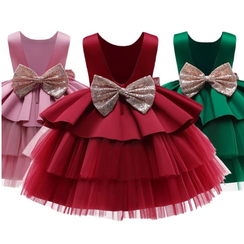 Mädchen Prinzessin Kleid für Kinder Hochzeits Geburtstagsfeier elegantes Brautjungfer Festzug Ballkleid Kinder formelle Abend Pailletten Kleider