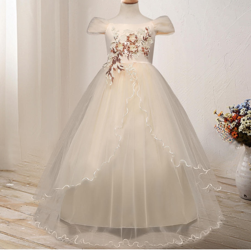 Winter Weihnachtsfeier Elegantes Kleid Abend Ballkleid Kinder Prinzessin Erste Kommunion Kleid Teenager Kleid Neujahr Mädchen Kostüm