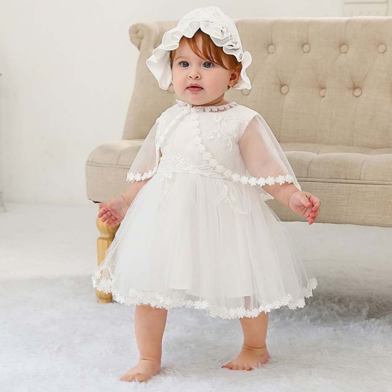 Sommerneues Mädchen Baby Hochzeitskleid Bunt hundert Tage Wein Vollmond Neugeborene Prinzessin