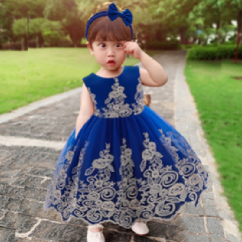 Baigeneue Lace Frock Kids Kids Party Tragen 0-6-jährige Blumenmädchen Geburtstag Party Ballkleid