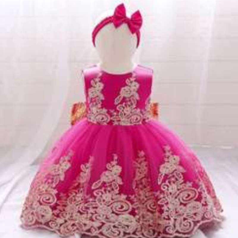Baigeneue Lace Frock Kids Kids Party Tragen 0-6-jährige Blumenmädchen Geburtstag Party Ballkleid