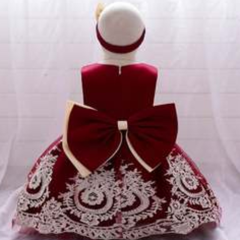 Baigeneuestes Design Schönes Mädchen Blume Baby Mädchen Kinder Party Western Kinder Hochzeitskleid