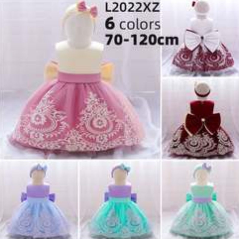 Baigeneuestes Design Schönes Mädchen Blume Baby Mädchen Kinder Party Western Kinder Hochzeitskleid