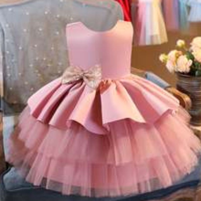 Baigeneue Kinder Party Kleid Kleid Kinder Hochzeit Kleidung ärmellose Midi Party Kleid