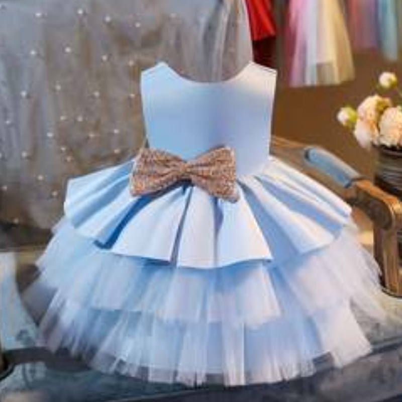 Baigeneue Kinder Party Kleid Kleid Kinder Hochzeit Kleidung ärmellose Midi Party Kleid