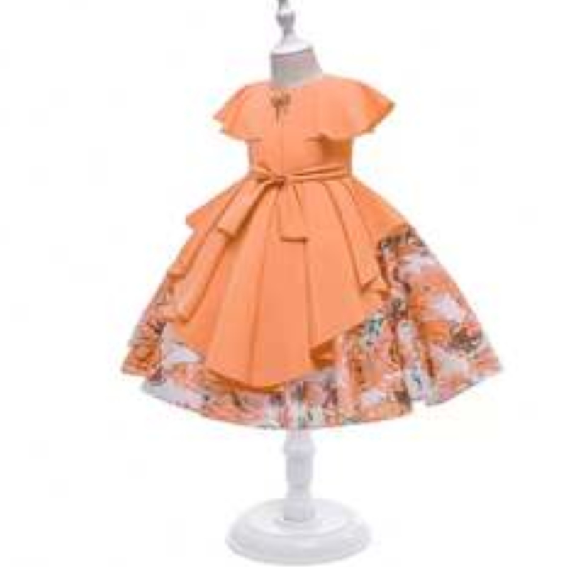 In-Standard-Baby-Perlen-Satin-Mädchen Kleid Kinder Kleid Design Kinder CNY-Kleidungsstücke