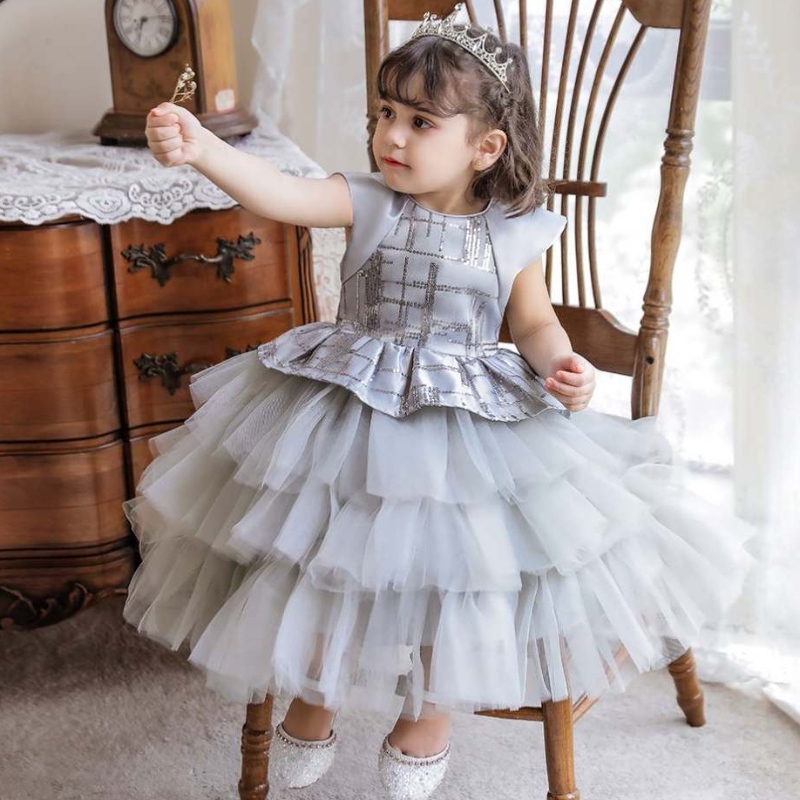 Baige Kinder Erst Geburtstagskleid Baby Girl Taufe Prinzessin Kleider Erste Party Fluffy Tutu Kleid