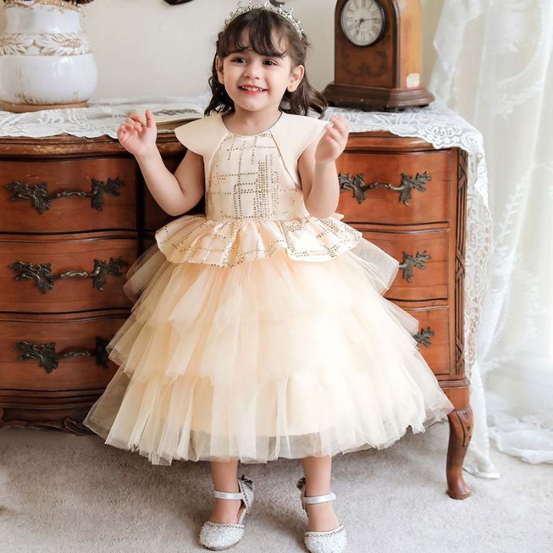 Baige Kinder Erst Geburtstagskleid Baby Girl Taufe Prinzessin Kleider Erste Party Fluffy Tutu Kleid