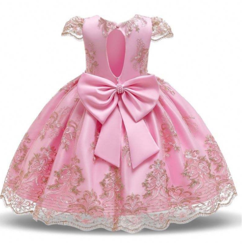 Baige Blumenmädchen süße ärmellose Hochzeitskleid Bilder für Kinder Spitzen Sommerkleid