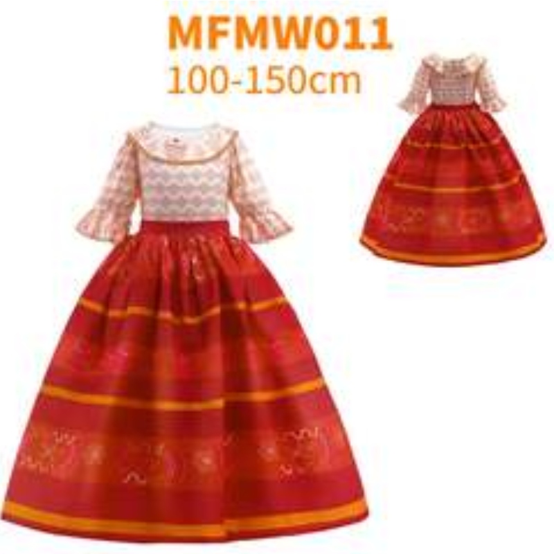 Baige Encanto Mirabel Luisa Cosplay Kostüm Girl Party Kleid Halloween Prinzessin Kleid mit Tasche