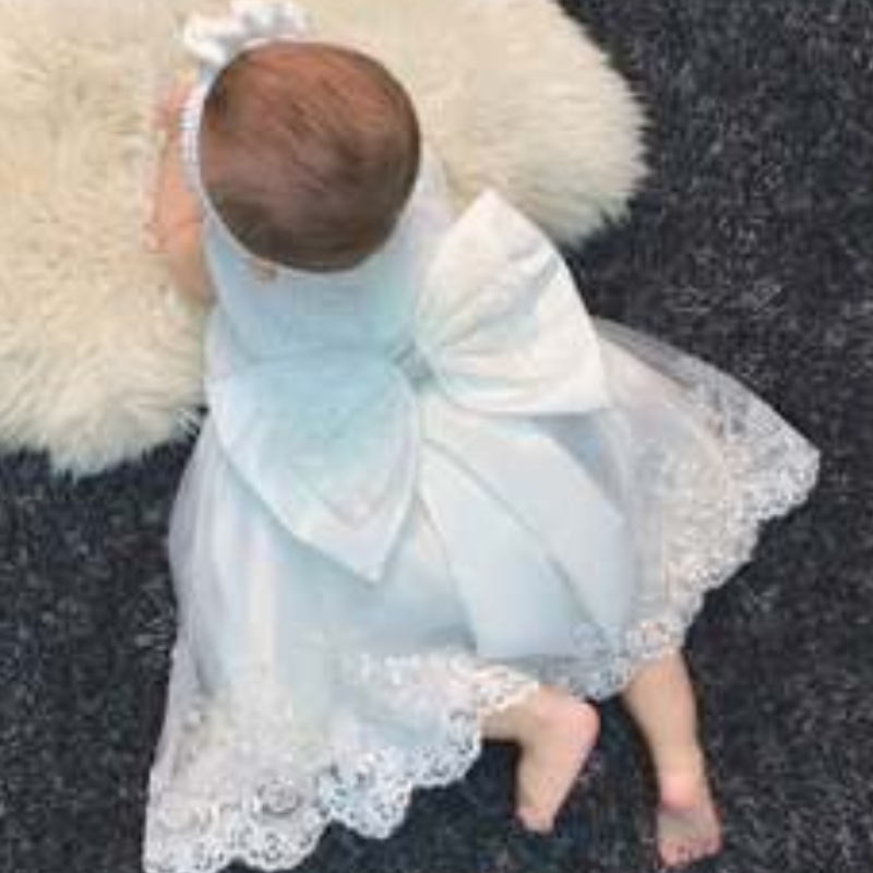 Baige Großhandel Neugeborene Baby Girl Party Kleid Floral Taufe Party Event Kocher Mädchen Prinzessin Free Hairband