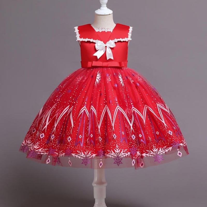 Kinder Kleidung Neue Kinderkleider für Mädchen Spitze ärmellose Partykleid Bogenknoten Prinzessin Hochzeit langes Kleid