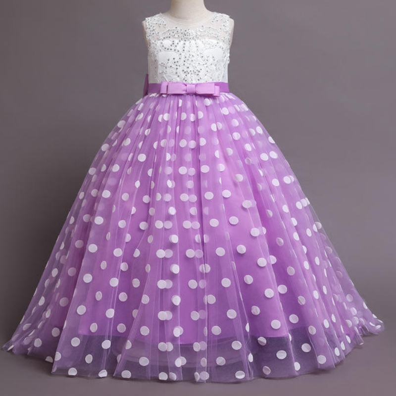 2022 Hochwertige Party Babykleid Paillette Spitze elegante Weihnachtskinderkleider für Mädchen Kleidung Kinder Kinder Hochzeitskleid