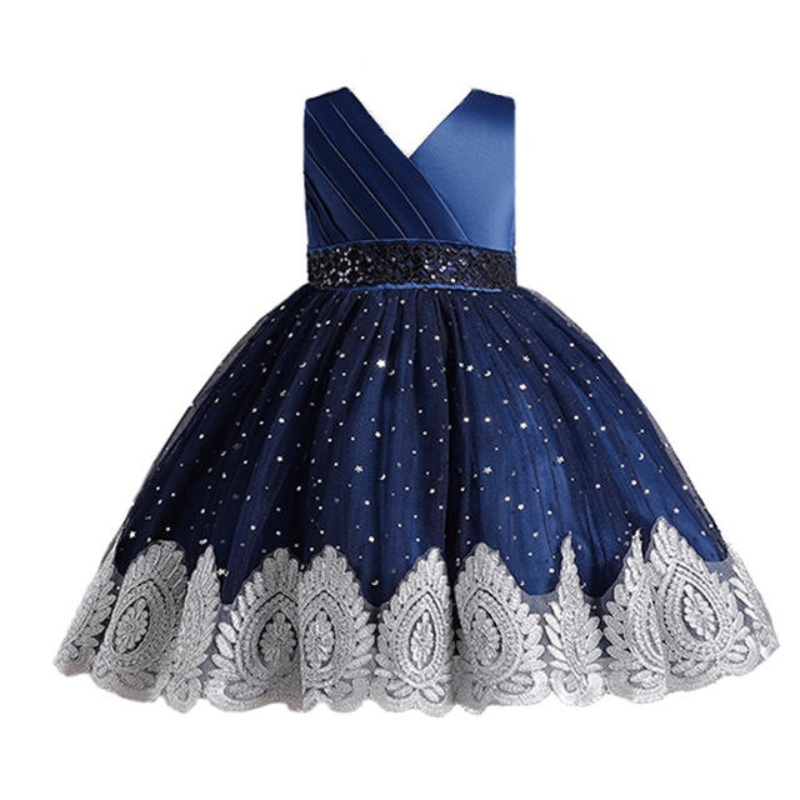 Kinder flauschige Blume Hochzeitskleid Prinzessin Kleid Mädchen Baby Erst Geburtstagsfeier Kleid