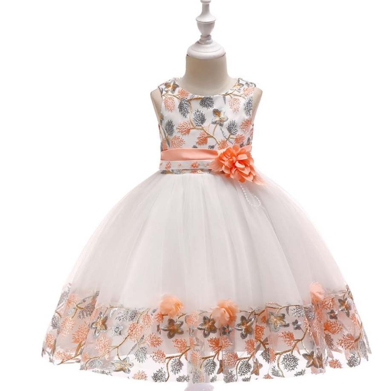 Großhandel Kids Frock Designs Bilderneue Model Kids Girls Party Kleider für Geburtstag Hochzeitsfeier L5045