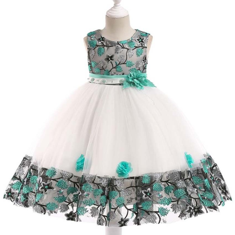 Großhandel Kids Frock Designs Bilderneue Model Kids Girls Party Kleider für Geburtstag Hochzeitsfeier L5045