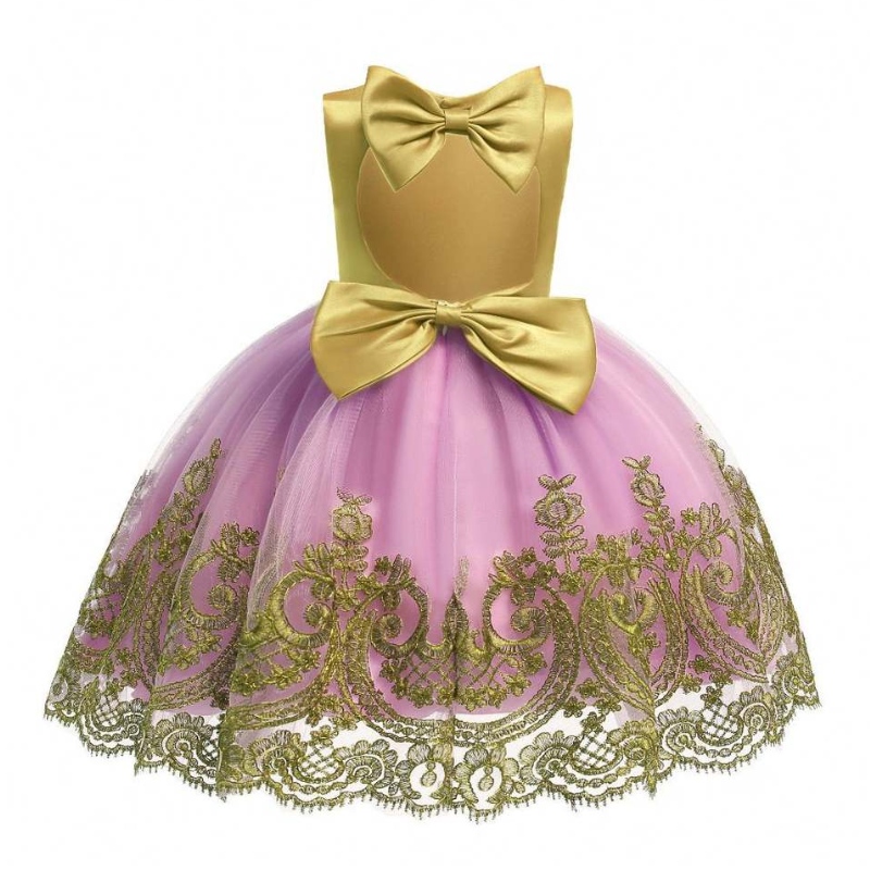 2021 Baige Kinder Kleidungsstück Weihnachten Kleid Neugeborene Baby Mädchen Geburtstagsfeier B-8086
