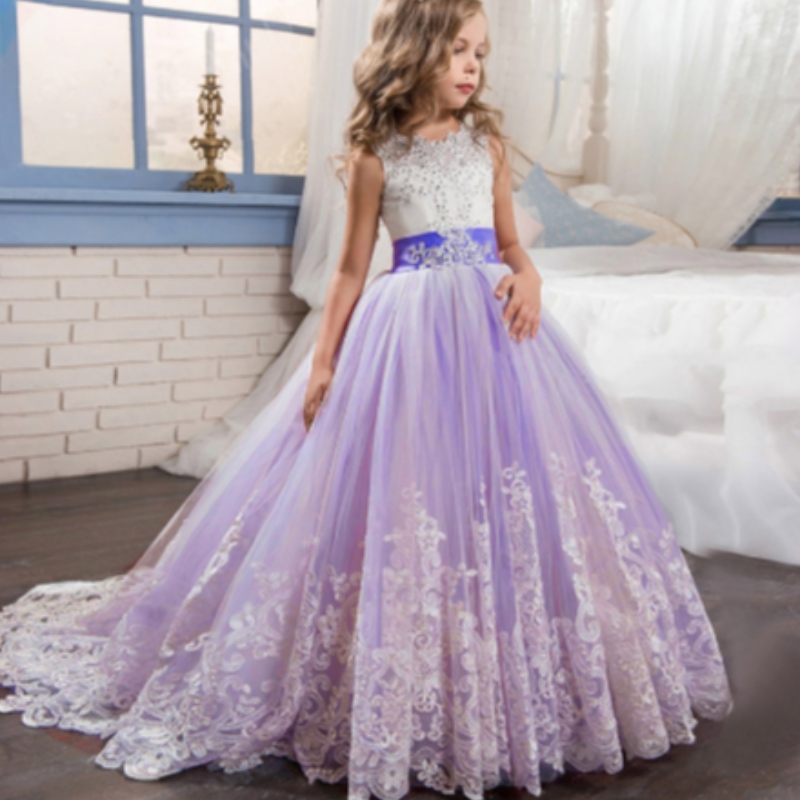 Baige Großhandel Kinder Abend Ballkleid Luxus Prinzessin ärmellose Partykleid ausgefallene Geburtstagsfeier -Abschlussball Kostüm