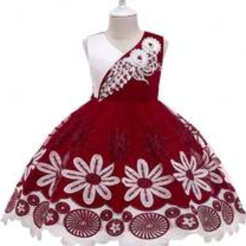 Baige schöne Bowknot -Baby -Mädchenkleid für Geburtstag flauschiger Partykleid Mädchen Kleid für Baby
