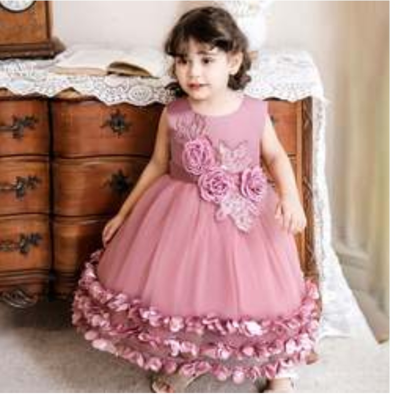 021 Baby Weihnachtskleid Baige Sommer Kleid formelle Party Prinzessin Schönes Babykleid N2105