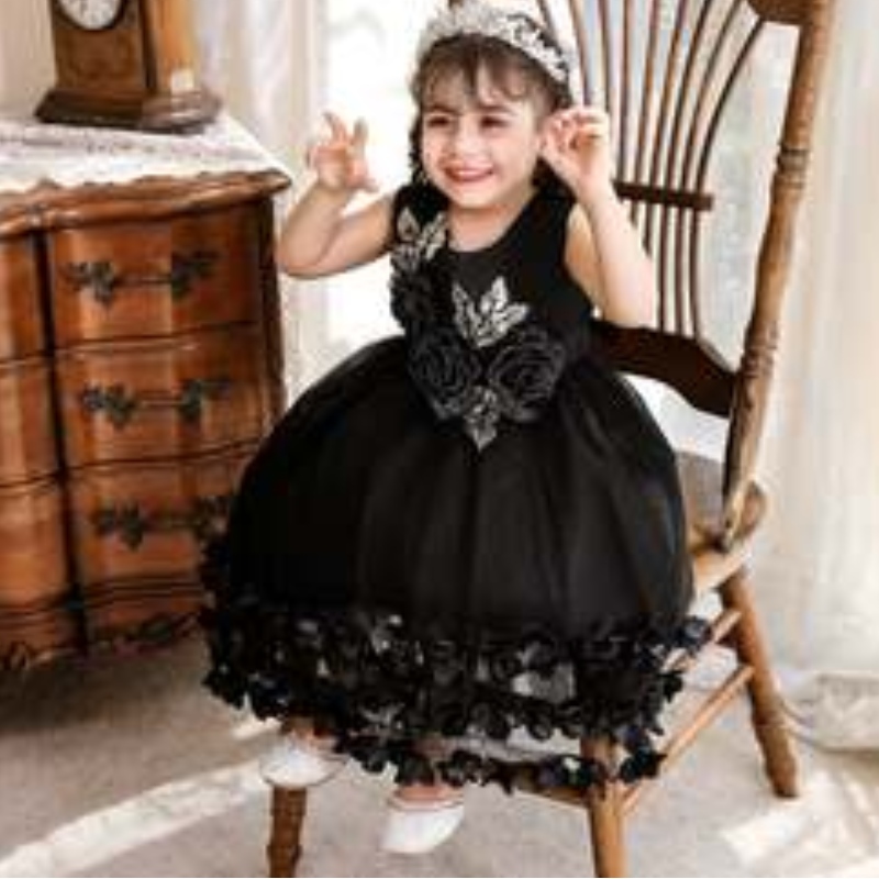 021 Baby Weihnachtskleid Baige Sommer Kleid formelle Party Prinzessin Schönes Babykleid N2105