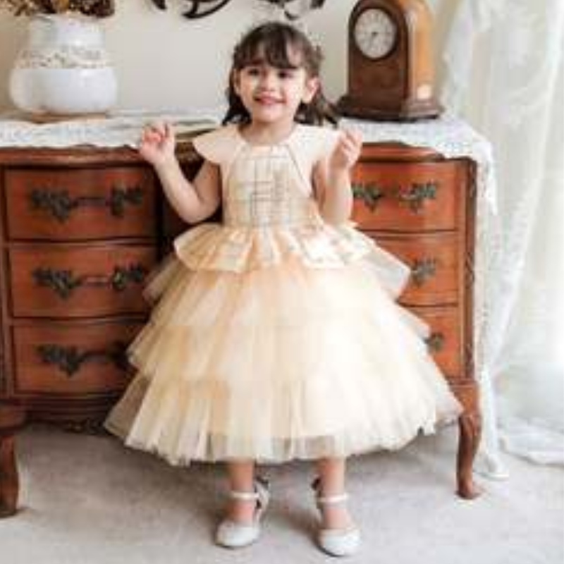 Baige Großhandel Prinzessin Paillettenkleid Girls \\ 'Geburtstagsfeier einzigartiges Kostüm ausgefallene Babykleider