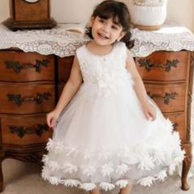 Baige 2022 Kleinkind Teen Ballkleid Prinzessin Tulle Blumenmädchen Kleid Formale Pailletten Kid Girl Geburtstag Party Kleider