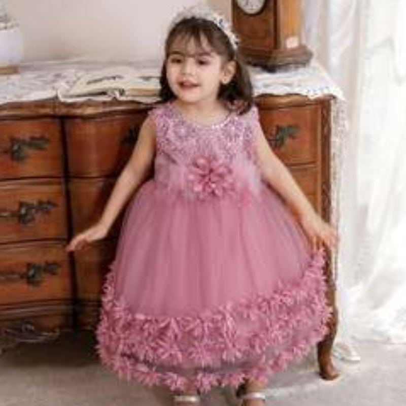 Baige 2022 Kleinkind Teen Ballkleid Prinzessin Tulle Blumenmädchen Kleid Formale Pailletten Kid Girl Geburtstag Party Kleider