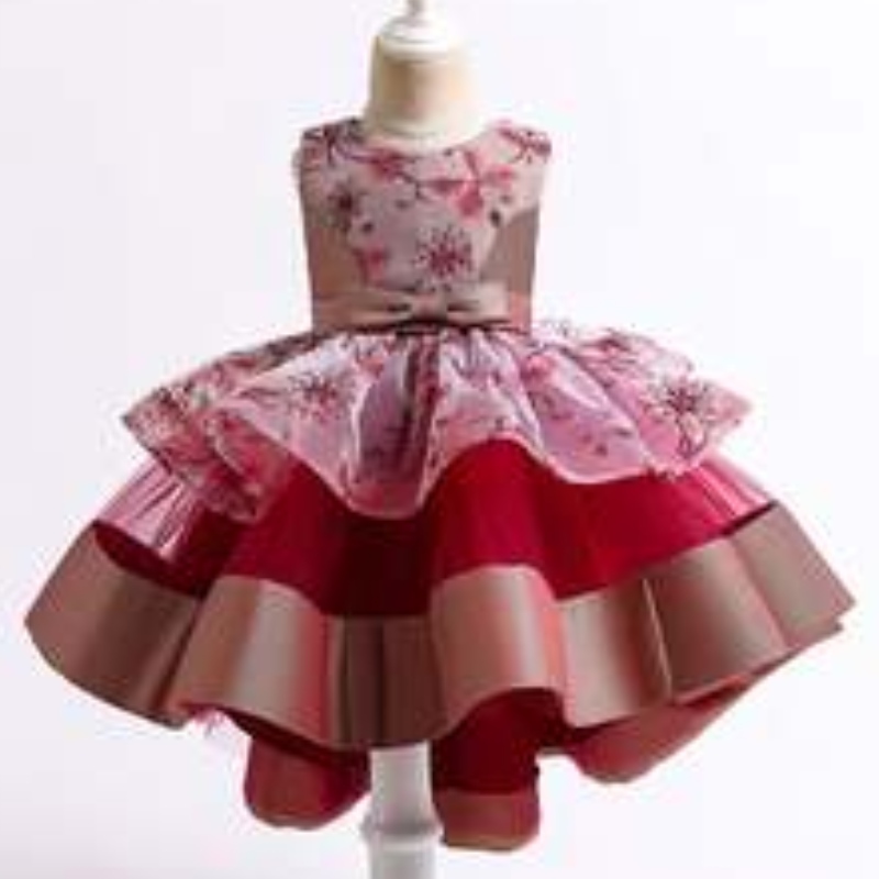 Bestickte Blumenmädchenkleid Kinder Festzug Party Ballkleid Prom Prinzessin Brautkleider
