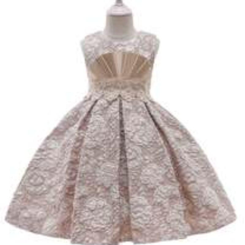Aige New Fashion Stylejacquard Kleider Kinder Blumenmädchen 3-12 Jahre altes Mädchen Kleider L5253