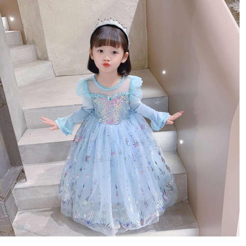 Baige Halloween Kostüm für Kinder Mädchen \\ 'Prinzessin Kleider Weihnachten Karneval Anna Elsa Cosplay Kleid Kinder Party Kleidung