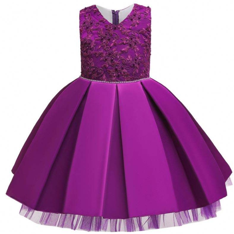 Baige Kinder Prinzessin Kleider gestickt lila Partykleider Baby Party Ballkleid Kleider Kleider