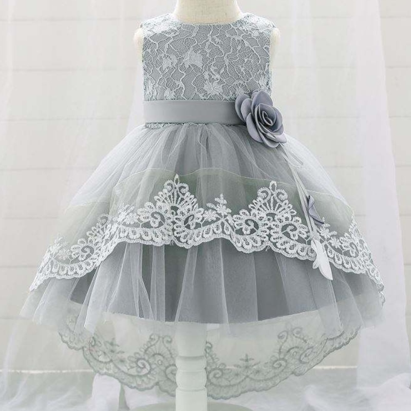Neuankömmlinge Kinder Kleidungsstücke Neugeborenes Kleid Design Baby Girl Geburtstagsfeier Trailing Kleid L1921XZ