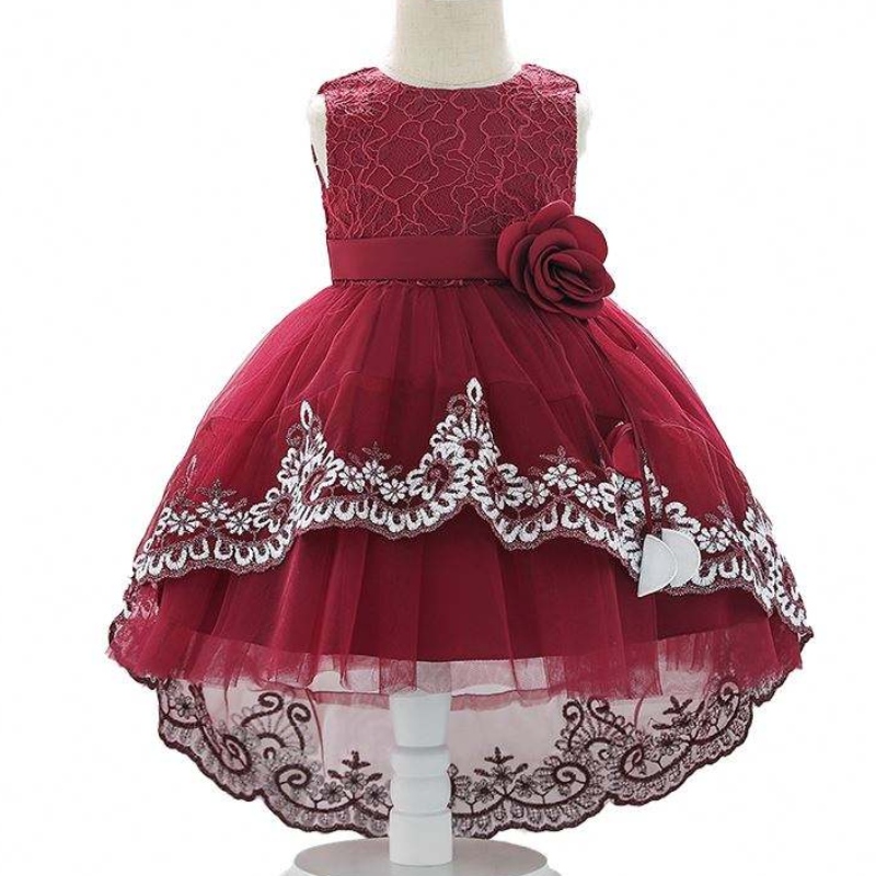 Neuankömmlinge Kinder Kleidungsstücke Neugeborenes Kleid Design Baby Girl Geburtstagsfeier Trailing Kleid L1921XZ