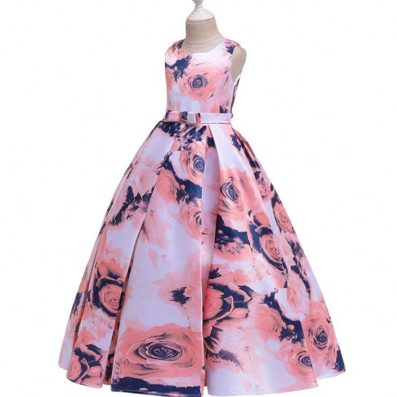 Neues Baumwollbabykleid Kinder Abendpartykleid für 12 Jahre Mädchen Kleid Fancy LP-237