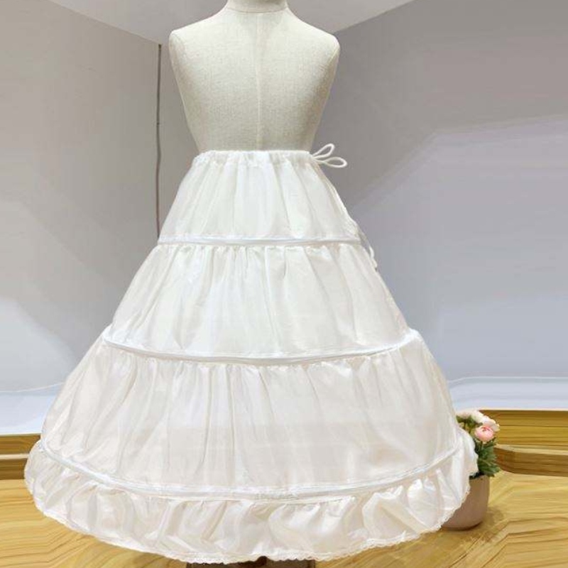 Baige Baby Mädchen Petticoat für Kinder Langes Hochzeitskleid Bustle Pannier für Mädchen Langes Prinzessin Kleid Crinoline für Blumenmädchen