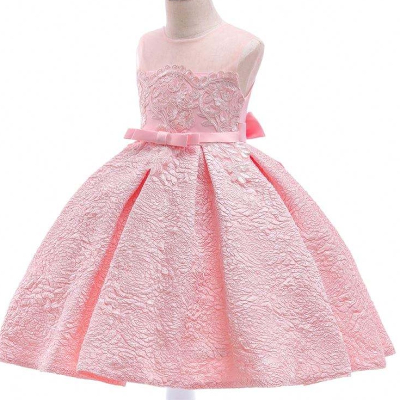 Baige Hot Selling Kids Girs formelle Party tragen Kleidung Kinder zuerst kommunizieren Abend Partykleider