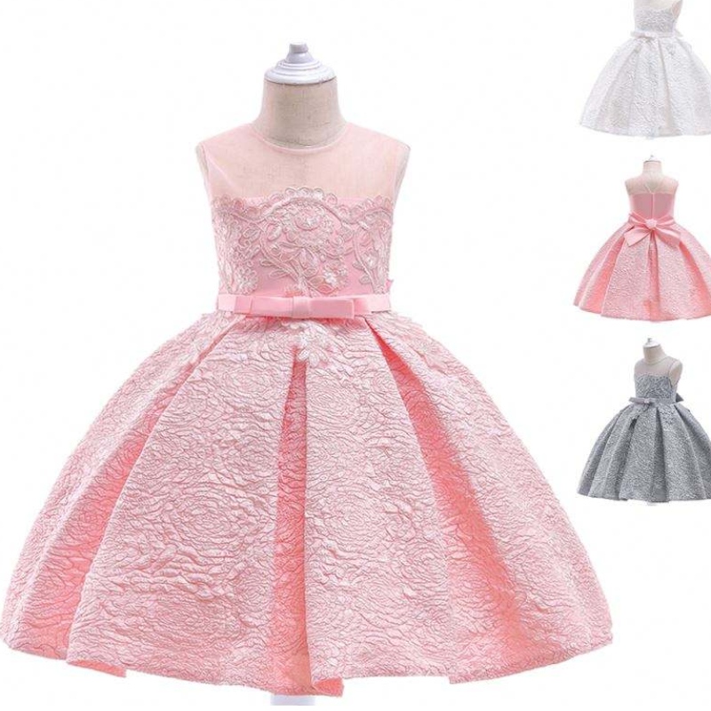 Baige Hot Selling Kids Girs formelle Party tragen Kleidung Kinder zuerst kommunizieren Abend Partykleider