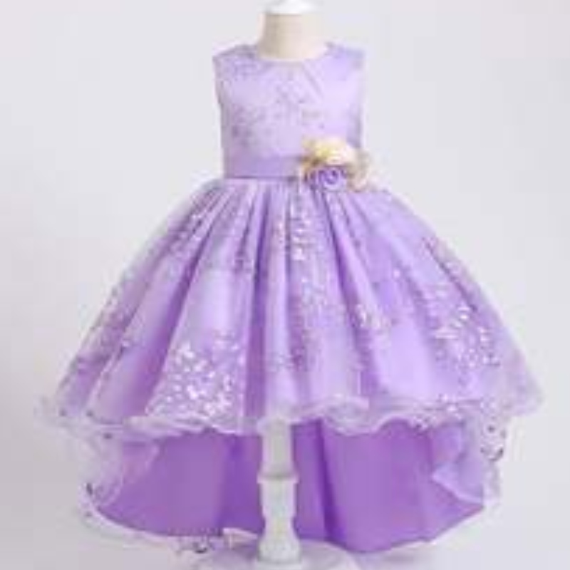 Baige Green Children Blume Fairy Prinzessin 4-15 Jahre Baby Mädchen geschwollene Kleiderdesign für Party 2153