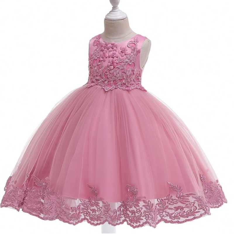 Baige Girl Prinzessin Luxuskleider ärmellose Partykleid Kinder Abend Ballkleid Geburtstagsfeier L5097
