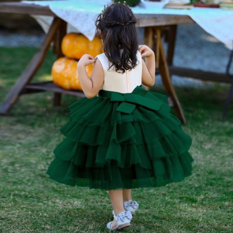 Baige hochwertige Mädchen Tüll Kleid Fashion Baby Girl Party Kleid süße Säuglingsfeier -Kleider