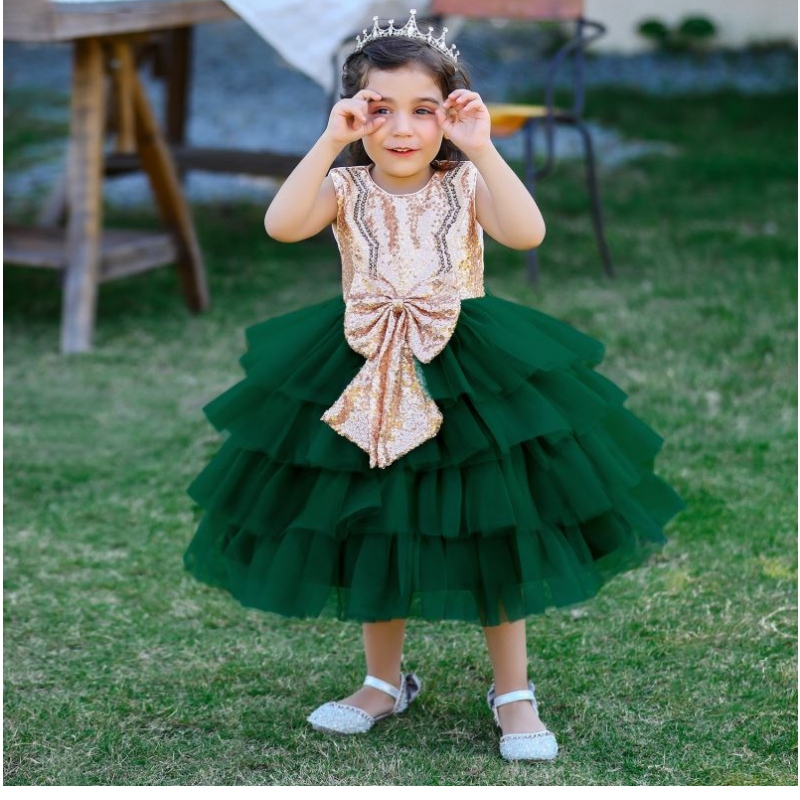 Baige hochwertige Mädchen Tüll Kleid Fashion Baby Girl Party Kleid süße Säuglingsfeier -Kleider