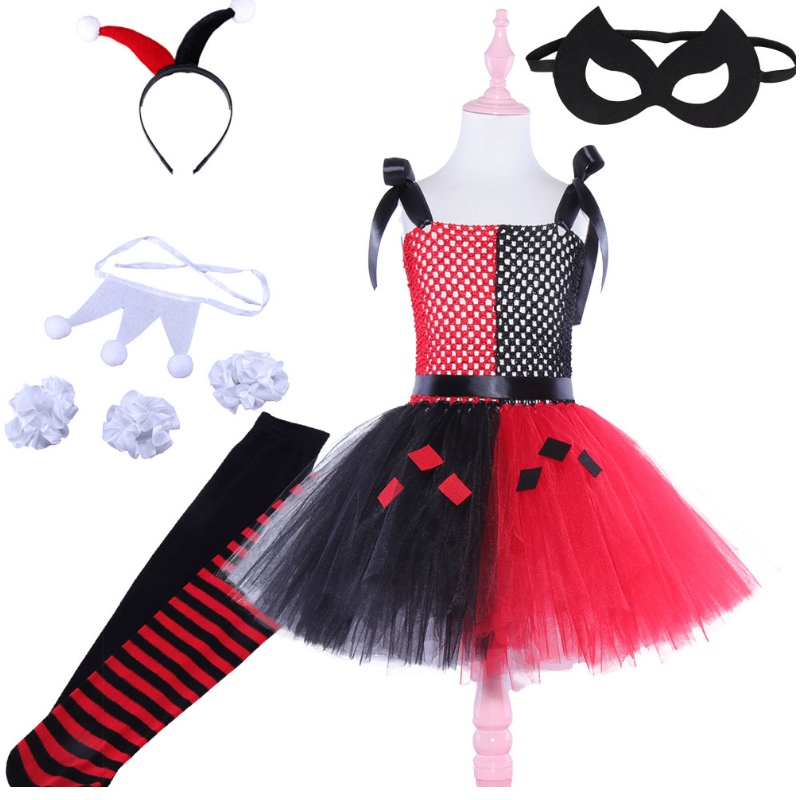 Mädchenkleid Cosplay Alice Queen of Hearts Kleid für Mädchen Kinder Kinder Halloween Partykostüm für 2-12 Jahre