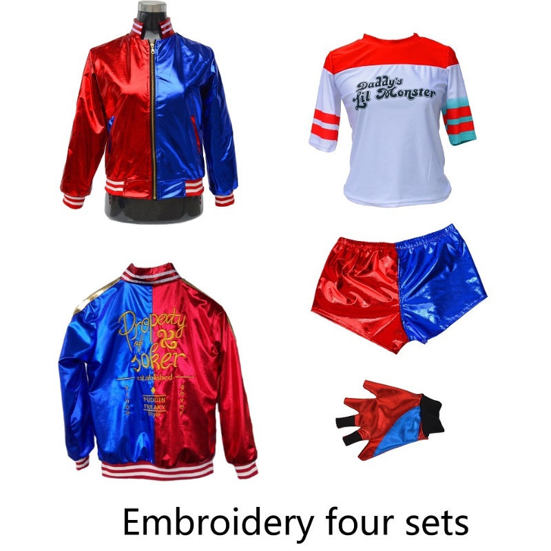Kinderkarneval Har Li Kinder Girls Cosplay Kostüme Quinn Monster Jacke Hosen T-Shirt Sets Party Kleidung