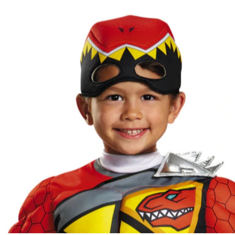Red Power Muscle Superhelden Dinosaurier Kostüme für Kinder Jungen Halloween Cosplay Anime Jungensouse Party Dress -up Kleidung